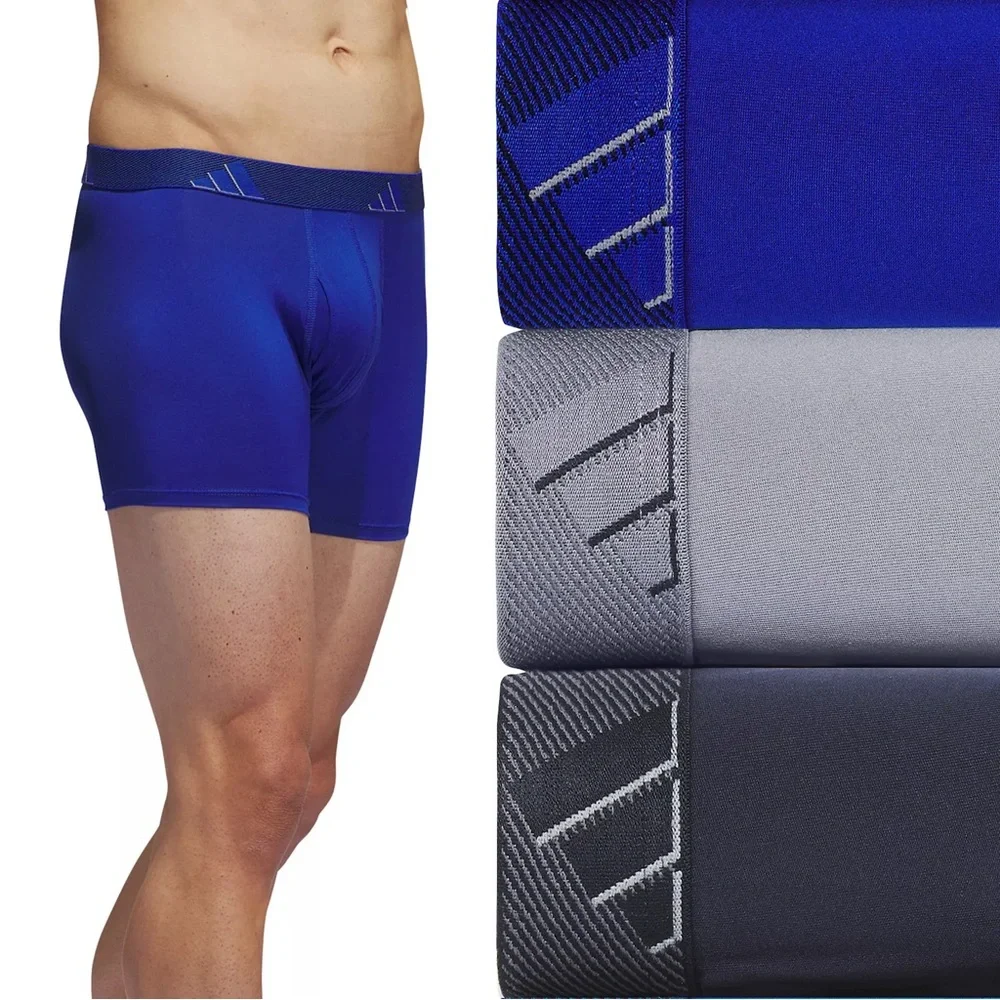 adidas 3-PK Microfiber Comfort Fit Boxer Briefs SM NWT